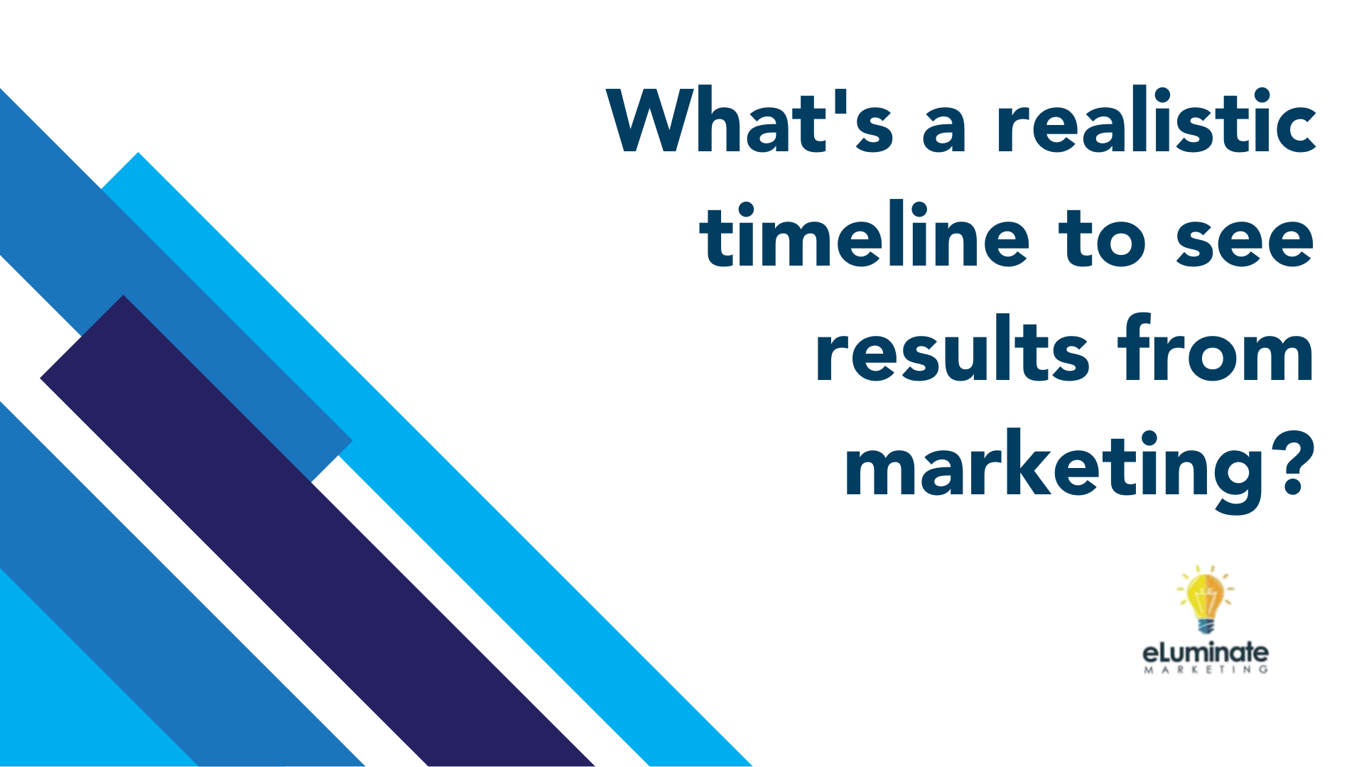 marketing results timeline for professional services